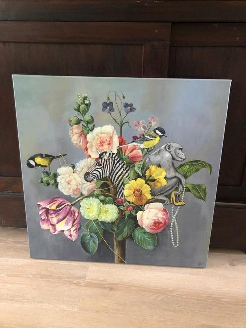 Z.g.a.n. Mooi schilderij Jet 70-70 cm natuur, dieren bloemen, Huis en Inrichting, Woonaccessoires | Schilderijen, Tekeningen en Foto's