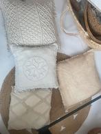 Boho Kussen Macramé - Sfeervolle Sierkussens, Huis en Inrichting, Woonaccessoires | Kussens, Ophalen, Zo goed als nieuw, Beige