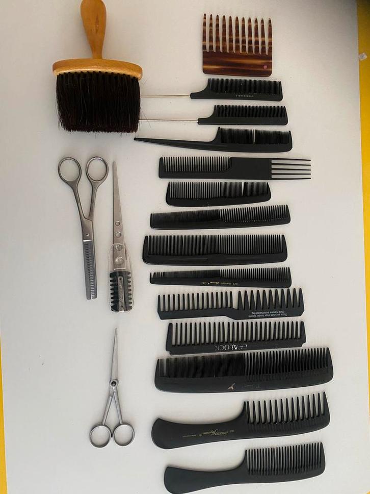 Kapperspakket met Scharen en Kammen, Sieraden, Tassen en Uiterlijk, Uiterlijk | Haarverzorging, Zo goed als nieuw, Kam of Borstel