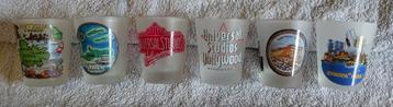6 souvenirs / shots: o.a. Antigua, Universal, Parthenon beschikbaar voor biedingen