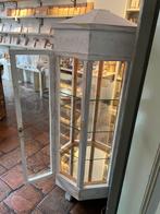 Schitterende brocante vitrinekast met licht, glasplaten, Huis en Inrichting, Met deur(en), Gebruikt, Sprookje brocante, Overige houtsoorten