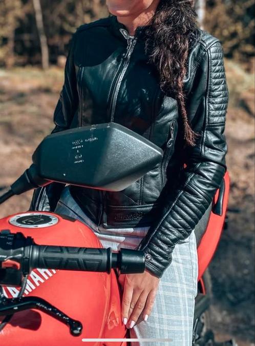 Leren motorjas Motogirl kevlar S, Motoren, Kleding | Motorkleding, Jas | leer, Tweedehands, Ophalen of Verzenden