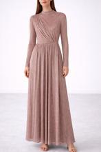 Elegante jurk - Maat S, Galajurk, Beige, Ophalen of Verzenden, Maat 36 (S)