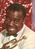 LOUIS ARMSTRONG MOOIE KAART!, Verzamelen, Ophalen of Verzenden, 1940 tot 1960, Ongelopen, Sterren en Beroemdheden