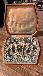 Zilveren Portugese thee lepel set + suiker lepel, Ophalen of Verzenden, Zilver