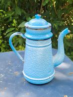 Franse brocante emaille koffiepot/kan/ allegonda, Ophalen of Verzenden