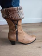 Bruine halfhoge laarzen, gevoerd, maat 41, Kleding | Dames, Hoge laarzen, Bruin, Ophalen of Verzenden, Zo goed als nieuw