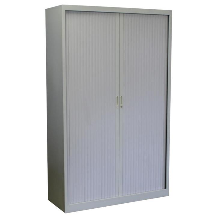 Roldeurkast Lichtgrijs Lichtgrijs 195 x 120 x 45, Huis en Inrichting, Kasten | Roldeurkasten en Archiefkasten, Gebruikt, 150 tot 200 cm