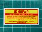 Mopar sticker Chrysler Corporation, nieuw, Ophalen of Verzenden