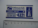 sticker oud Rijkspolitie Driebergen politie porsche snelweg, Verzenden, Zo goed als nieuw, Bedrijf of Vereniging