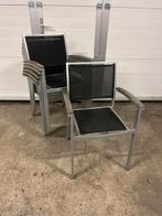 2 stuks Luxe textileen horeca terras stoelen Satelliet, Ophalen, Gebruikt