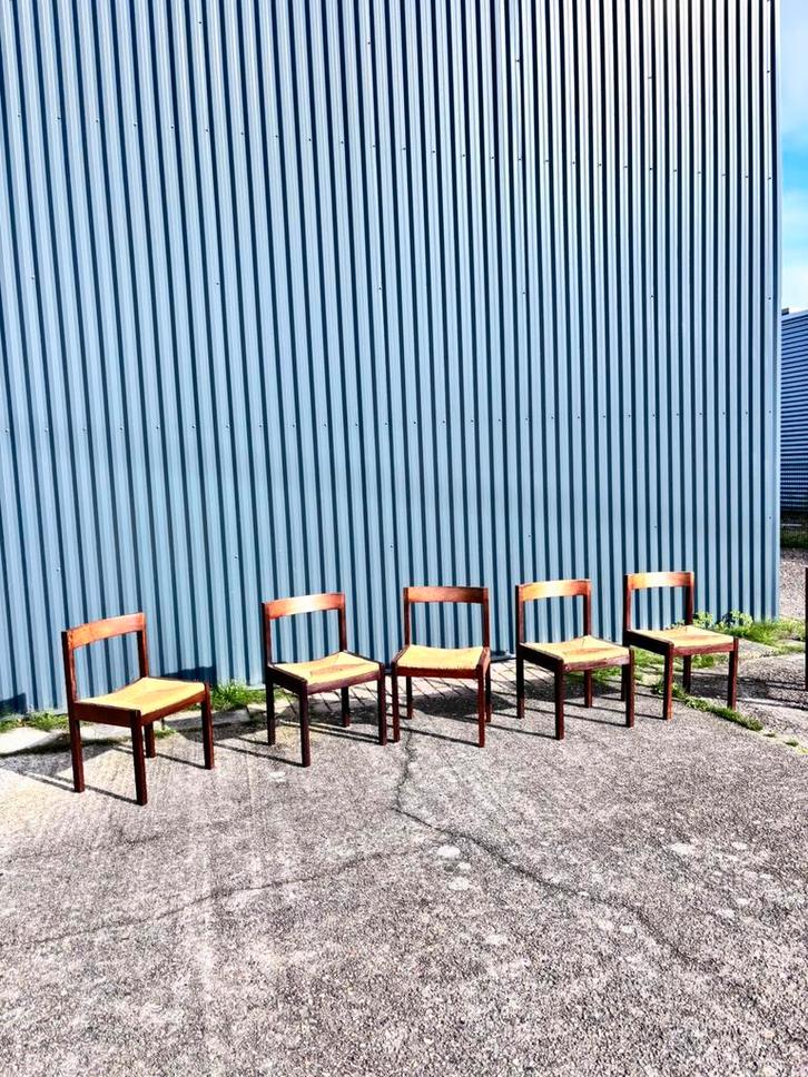 6 stuks Vintage eetkamerstoelen stoelen gerard geitenbeek, Antiek en Kunst, Antiek | Meubels | Stoelen en Banken, Ophalen