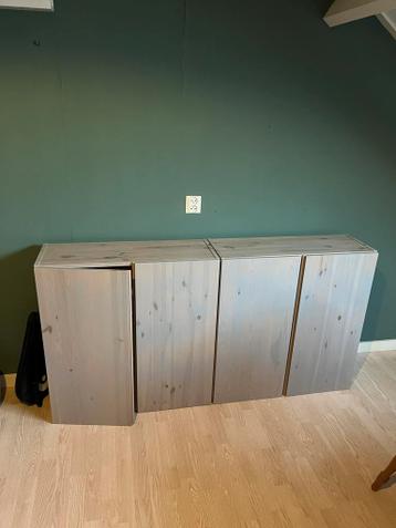 Ikea ivar kasten 2 stuks 80x30x83cm greywash - afbeelding 2