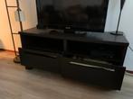 Zwart TV-kastje / Dressoir, Huis en Inrichting, Ophalen, Gebruikt, 100 tot 150 cm, Met lade(s)
