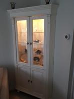Witte Vitrinekast voor in de hoek (met verlichting), Huis en Inrichting, Kasten | Vitrinekasten, Ophalen, 100 tot 150 cm, 200 cm of meer