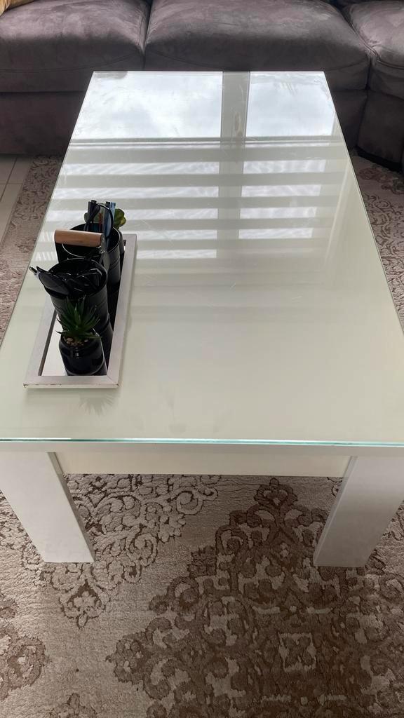 Glazen Salontafel - Modern Design, Huis en Inrichting, Tafels | Salontafels, Zo goed als nieuw, Minder dan 50 cm, 100 tot 150 cm