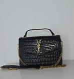 Croco style., Ophalen of Verzenden, Gebruikt, Zwart, Handtas