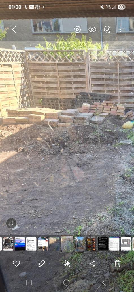 Tegel, Tuin en Terras, Tegels en Klinkers, Gebruikt, Terrastegels, Beton, 5 tot 10 m², Ophalen