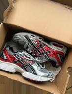 Asics Gel Nimbus 9 White Silver Red Black, Wit, Ophalen of Verzenden, Asics, Sneakers of Gympen