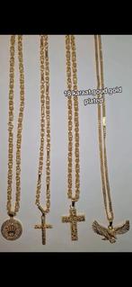 Gouden ketting 18 karaat goud gold plated, Sieraden, Tassen en Uiterlijk, Kettingen, Ophalen of Verzenden, Nieuw, Goud, Goud