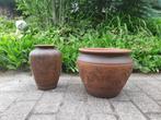 Vintage Terra Cotta, Tuin en Terras, Bloempotten, Ophalen, Zo goed als nieuw, Rond, Aardewerk