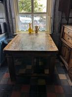 Prachtige, handgemaakte oude eiken tafel, Huis en Inrichting, Tafels | Eettafels, Ophalen, 200 cm of meer, 50 tot 100 cm, Vijf personen of meer