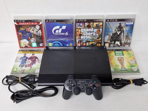 Playstation 3 Super Slim 500GB + Spellen & Controller, Spelcomputers en Games, Spelcomputers | Sony PlayStation 3, Zo goed als nieuw