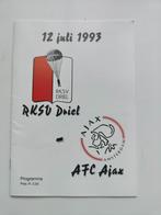 RKSV Driel - AJAX 12-7-1993 Programmablad, Verzamelen, Verzenden, Zo goed als nieuw, Ajax