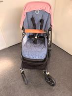 Bugaboo Fox kinderwagen gemêleerd blauw met roze kapje, Ophalen, Bugaboo, Zo goed als nieuw, Combiwagen