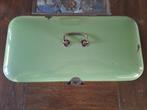 Groene emaille broodtrommel, Antiek en Kunst, Antiek | Emaille, Ophalen of Verzenden