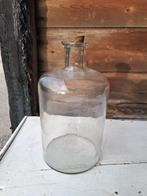 Vintage glazen fles met kurk, Antiek en Kunst, Ophalen of Verzenden