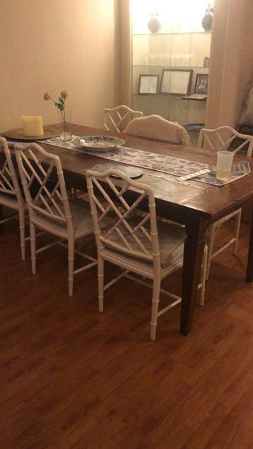 1x bamboe stoel / chinoiserie beschikbaar voor biedingen