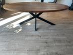 Ovale mango houten eettafel, Huis en Inrichting, Tafels | Eettafels, Ophalen, Gebruikt, 100 tot 150 cm, 200 cm of meer