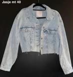 Cropped spijker jasje, Kleding | Dames, Ophalen of Verzenden, Zo goed als nieuw, Maat 38/40 (M), Blauw