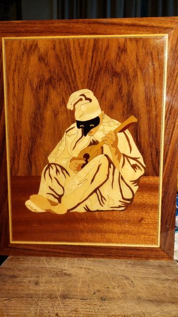 Marqueterie paneel Pulcinella beschikbaar voor biedingen