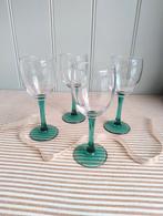Prachtig! Set 4x wijnglas Luminarc turkoois groen, Ophalen of Verzenden