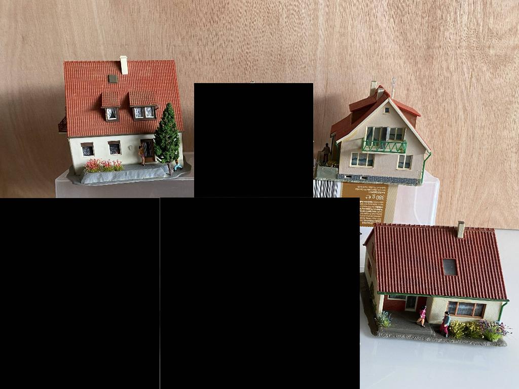 HO Kibri huizen (538), Overige merken, Gebruikt, Gelijkstroom of Wisselstroom, Brug, Tunnel of Gebouw