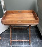 Antieke butler tray met dienblad, Huis en Inrichting, Ophalen of Verzenden, Rechthoekig, Hout