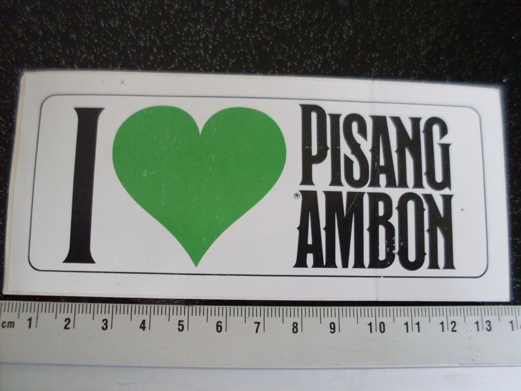 sticker i love pisang ambon logo liqeur, Verzamelen, Verzenden, Zo goed als nieuw, Merk