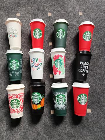 Starbucks 12 reusable cups met deksel ongebruikt  beschikbaar voor biedingen