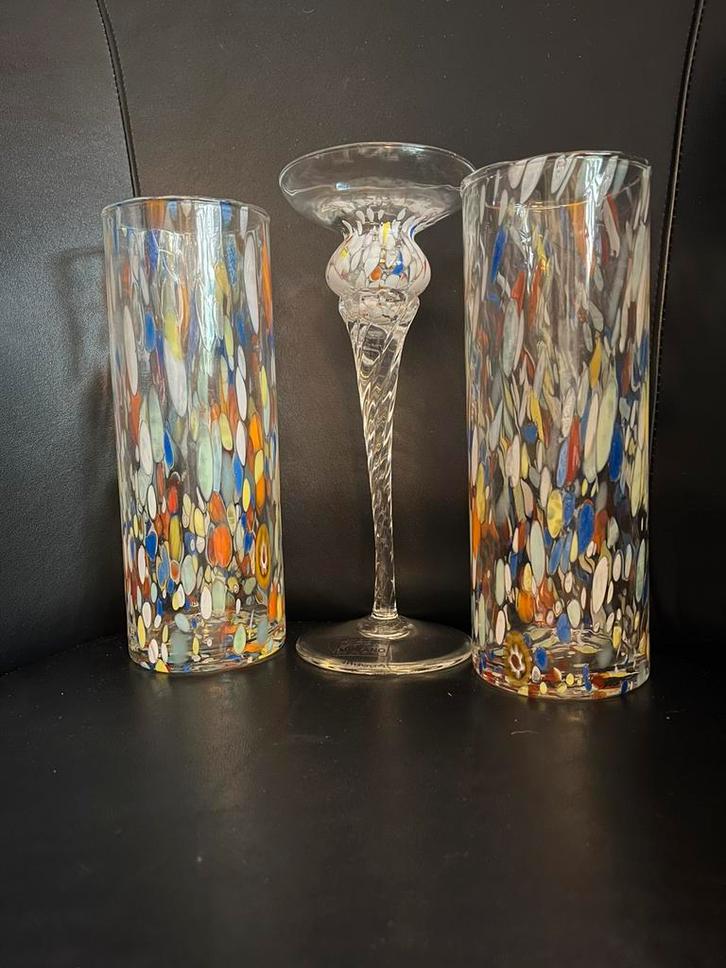 Kristallen kandelaar en vazen ‘Murano’, Antiek en Kunst, Antiek | Glas en Kristal, Ophalen