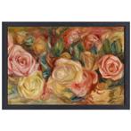 Rozen - Pierre-Auguste Renoir canvas + baklijst 70x50cm, Verzenden