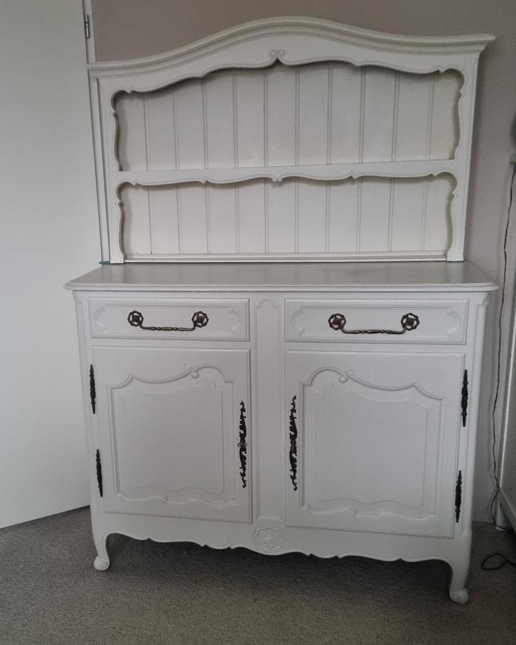 Antieke Buffetkast, Gerestaureerd, Wit/Crème, Huis en Inrichting, Kasten | Buffetkasten, Gebruikt, 150 tot 200 cm, 100 tot 150 cm
