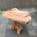 Massief Wortelhouten Wortelnoten Tafel Bijzettafel Sidetable, Ophalen, Gebruikt, 75 cm of meer, 60 cm of meer