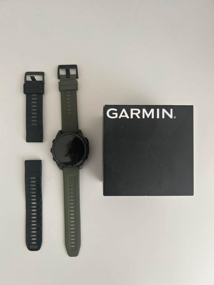 Garmin Fenix 8 Solar Sapphire 47mm, Sieraden, Tassen en Uiterlijk, Sporthorloges, Zo goed als nieuw, Android, Zwart, Afstand, Calorieverbanding
