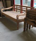 26 antieke stationsbanken tuinbanken lounge teak hout bank, Antiek en Kunst, Ophalen of Verzenden