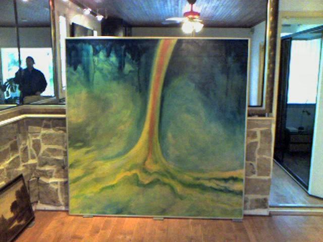 schilderij acryl/olieverf 200cm/200cm, Wiecher Slothouber, Antiek en Kunst, Kunst | Schilderijen | Modern, Ophalen