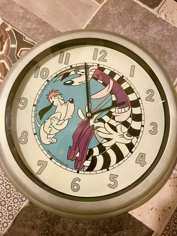 Zeldzame Droopy klok (1999) – Demons & Merveilles, Verzamelen, Film en Tv, Gebruikt, Tv, Gebruiksvoorwerp, Ophalen of Verzenden