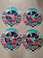 4 stuks Vintage 1950s Rock 'n' Roll Ronde Placemats, Ophalen of Verzenden, Nieuw