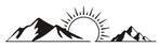 auto bus camper caravan sticker bergenrij met zon, The River House, Info@theriverhouse.nl, Nieuw, Ophalen of Verzenden